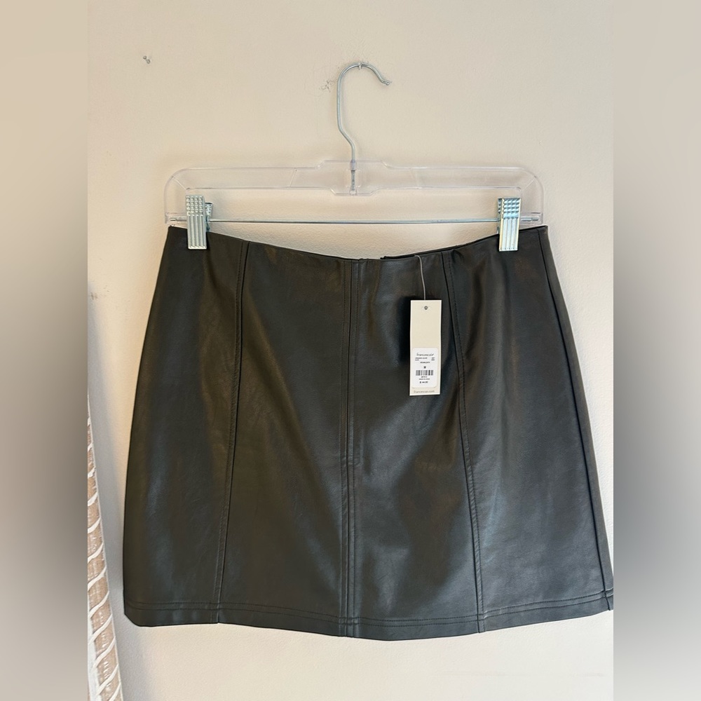Francesca’s Dark Green Leather Skirt